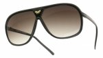 80s -Gold Horse Colored Plastic Aviator Sunglasses