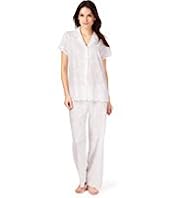 Per Una Pure Cotton Revere Collar Embroidered Pyjamas