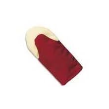 San Jamar KT0112K Kool-Tek Nomex Puppet Temperature Protection Oven Mitt with Kevlar, 12" Length, Red