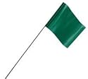 Keson STK21GR Glo-Red Fluorescent Surveyor's Stake Flag (2-1/2" X 3-1/2") 21" wire, 100-lot bundle