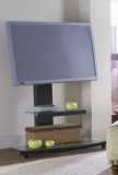 Matte Black Flat Panel TV & Component Stand By Powell Furniture