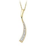 10kt. Yellow Gold, 1/10 ct.tw. Ladies Journey Diamond Pendant