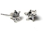 STERLING SILVER 7 MM STAR CZ EARRINGS