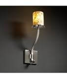 IMAGE OF Justice Design Group ALR-8784-10-DBRZ Dark Bronze Alabaster Rocks Wall Sconce from the Alabaster Roc