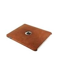 Tan iPad Clip On Case - Genuine Lizard Skin Leather