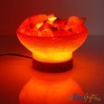 Himalayan SALT Rock Crystal Green ion NEW! CANDLE Lamp