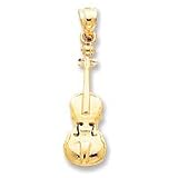 Buy 14k Violin Charm by JewelryWeb