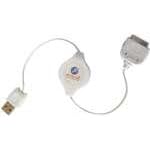 Emerge Tech Retractable USB Cable for iPod (White)