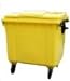 Outdoor Living : Wheelie Bin - Yellow - 1100L - Flat Lid - Free Delivery