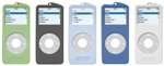 Scosche 5-Pack of Dark Cases for iPod nano 1G, 2G (Green, Black, Light Blue, Dark Blue, White)