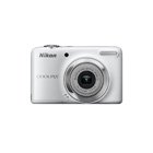 Nikon Coolpix L25 10.1MP Point-and-Shoot Digital Camera (White) with 4GB Card, Camera Pouch