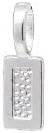 50 Silver Tone Square Tag Glue on Jewelry Bails 21x7mm