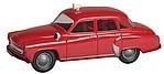 HO Scale Emergency Automobile Wartburg 311 Sedan - Assembled -- Fire Department (red)