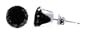 4 MM Round Black Cubic Zirconia .925 Sterling Silver Post Friction Back Stud Earrings