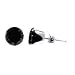 Nickel Free 4mm Round Black Cubic Zirconia .925 Sterling Silver Post Friction Back Stud Earrings