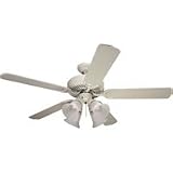 Monte Carlo 5BS52TA Builder Supreme Textured Antique White Builder Ceiling Fan 52 Blade Span