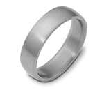 Titanium Comfort Fit Rounded Top Wedding Band (6mm)
