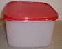 Tupperware Modular Mate Square 2 Container. Red Seal