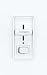 Lutron Dimmers S10PNL Skylark 1000W Preset Dimmer with Nightlight, White (single-loca...