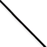 Sterling Silver 1.5mm Black Leather Cord Necklace - 18 Inch