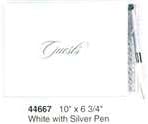 Amscan - White and Silver Guest Book with Pen