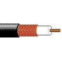 Belden 543945 1000 foot White RG-59/U 20 AWG solid bare copper conductor, foam polyethylene insulation, bare copper braid shield, PVC jacket, sequential footage marking every two feet.