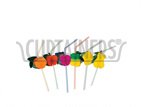 Assorted Paper Fruit Flexible Straws 3456 CT