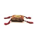 Singing and Meditation Brocade Bowl Cushion (red); 5"