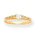 14k 3mm White Zircon Birthstone Childrens Ring - Size 3