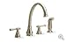 Tools & Hardware : Brushed Nickel Kitchen Faucet with Sprayer - Two Handle Widespread