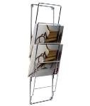 Wall Mounted Chrome Metal Wire Magazine Rack