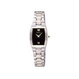 Seiko SUJE85 Ladies Watch Two Tone Bracelet Black Dial