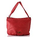 Elliott Lucca Genuine Woven Leather Red Napoli Hobo