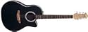 Ovation 1861 Standard Balladeer Semi-Shallow Bowl Cutaway Acoustic-Electric Guitar (Black)