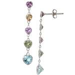 Asher Collection Multi Gemstone Dangle Earrings