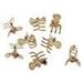 L. Erickson Clip & Go Mini Metal Claw Hair Clips, Gold, Set of 8 - Strong Hold For Easy Styling Solutions
