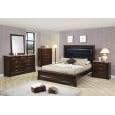 Andrea 4PC Queen Size Bedroom Group in Dark Oak Finish! Marble Top! Includes the TV... by Toscana Home Interiors