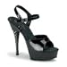 thumbnail: DIAMOND-609 6" RS Imbedded Heel Ankle Strap Platform Sandal from Pleaser