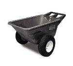 rubbermaid carts garden-Rubbermaid FG564210 BLA - 7.5 cu. ft. Capacity Big Wheel Cart, 28-1/4 H x 58 L, Seamless Pan Design