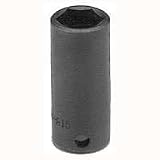 SOCKET IMPACTDEEP 7/16"6PT3/8D