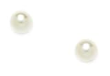 14k Yellow Gold Childrens White 4mm Genuine Pearl Round Screwback Earrings - JewelryWeb