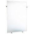 Rectangular Bathroom Mirror - a perfect way to make a lasting impression in your bathroom (Brushed Chrome) (28"H x 19"W x 2.5"D)