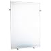 Rectangular Bathroom Mirror - a perfect way to make a lasting impression in your bathroom (Brushed Chrome) (28H x 19W x 2.5D)