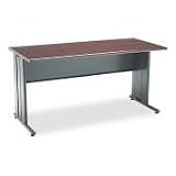 HON COMPANY The Stationmaster Computer Desk, 60w x 24d x 29-1/2h, Mahogany/Charcoal