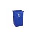 Blue Square Station Recycle Container (3568-06BL)