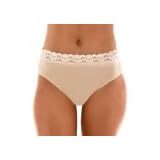 Warners Fashion Scoop Hi-Cut Panties 3 Pk - Size 9 2XL - Antique Beige