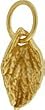 Tiny Fall Leaf Charm in Gold Vermeil, #7650