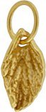 Tiny Fall Leaf Charm in Gold Vermeil, #7650
