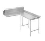 107 in Island Style Clean Dishtable, Left to Right, with Crossrails, 16/304 SS