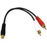 C2G / Cables to Go 03181 Value Series RCA Stereo Female to Two RCA Mono Male Y-Cable-6 Inch Black